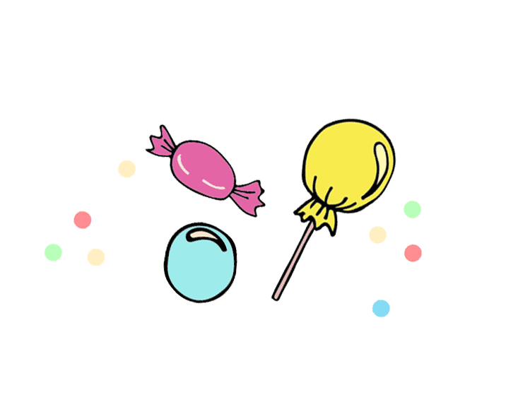 gif of illustrated candy